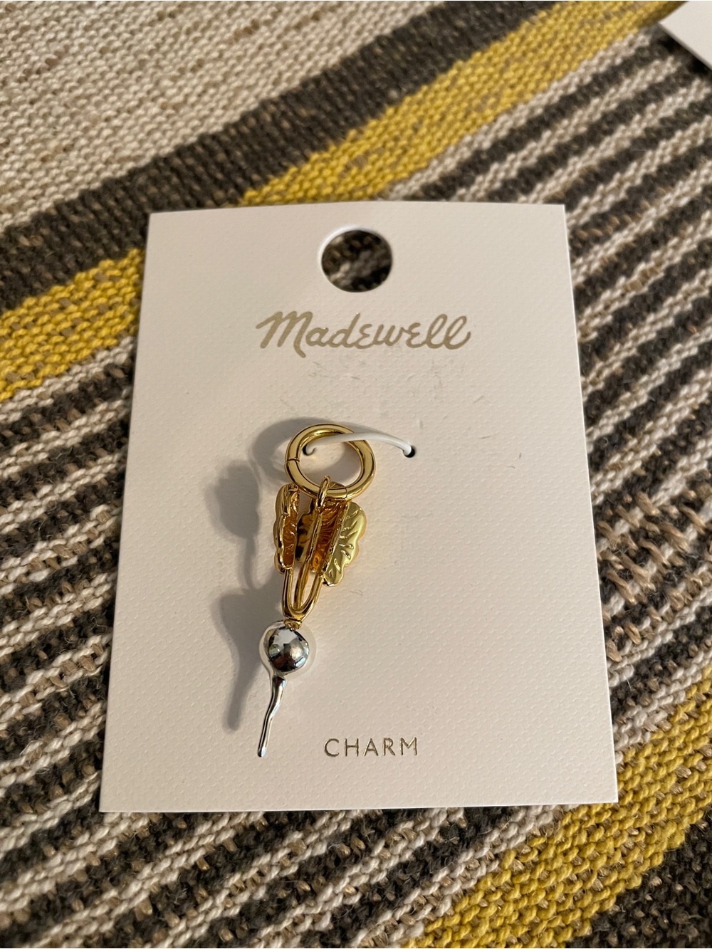 Madewell Two-Tone Gold and Silver Radish charm